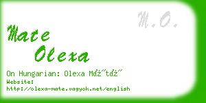 mate olexa business card